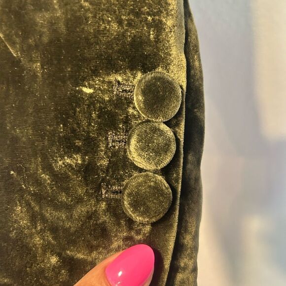 FRAME Classic Crushed Velvet Blazer - size 12 NWOT - Picture 7 of 9